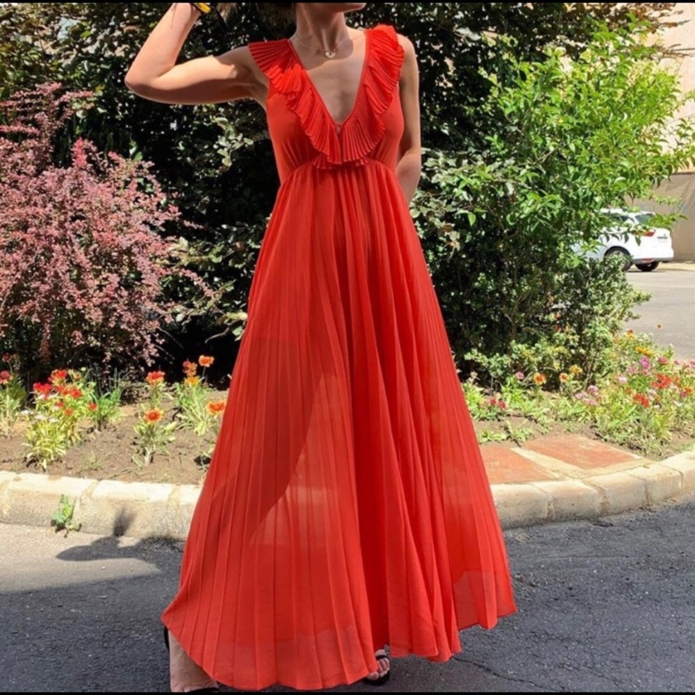 💋Zara Ruffled Maxi Dress 💋 - Picture 5 of 10